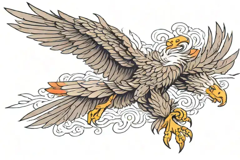 Eagle Flying Upwards