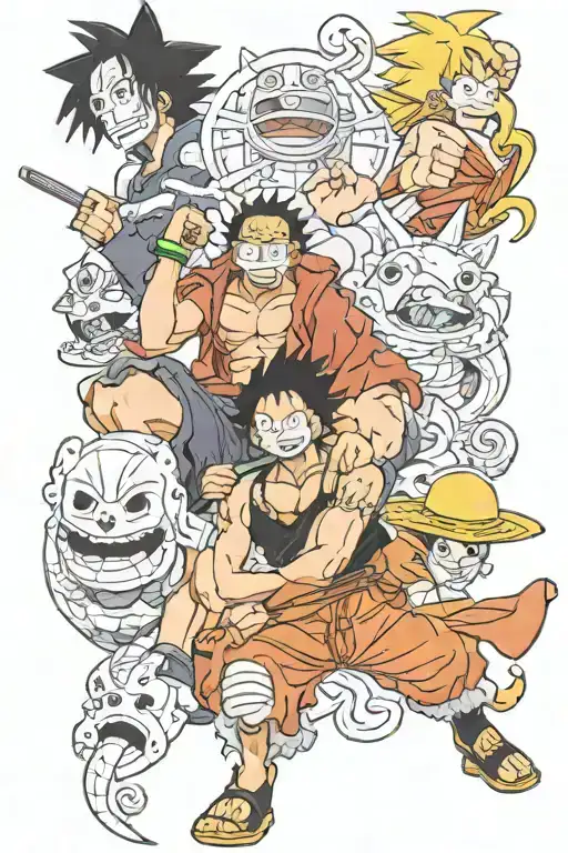One Piece Com Dragon Ball E Naruto