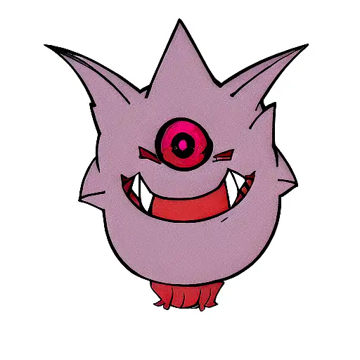 Gengar With Sharingan And Dark Orb