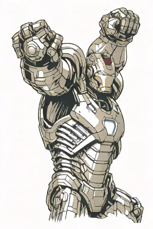 Iron Man Flexing His Bicep