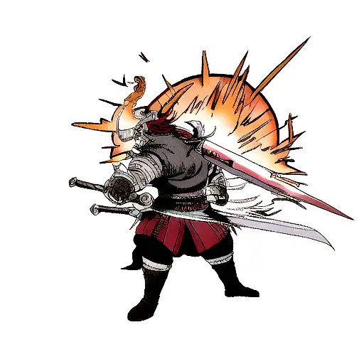 A Fierce Viking Warrior Battling A Dragon In Outer Space