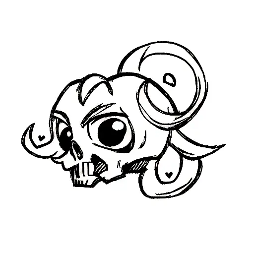 Skull With Heart Eyes
