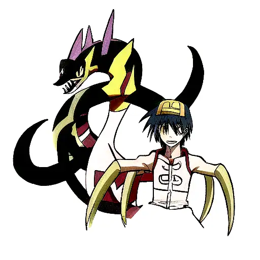 Neck Tattoo Pokemon Reyquaza And Giratina