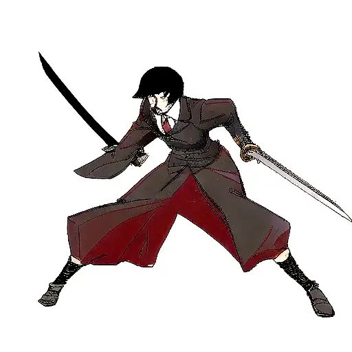 A Lawyer-themed Video Game Character Battling With A Sword Made Of Words