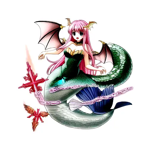 Mermaid With Dragon Wings