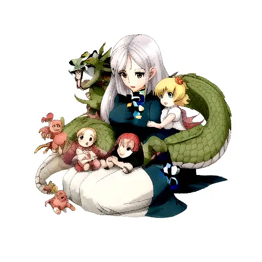 Mother Dragon With 2 Baby Dragons