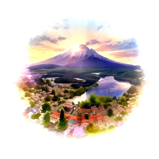 Mountain Scene Island Sunset Sunrise Music