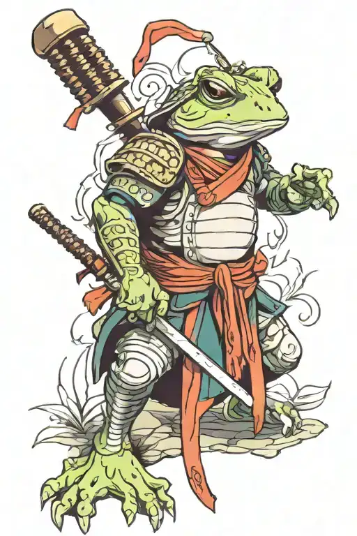 Frog Samurai Warrior