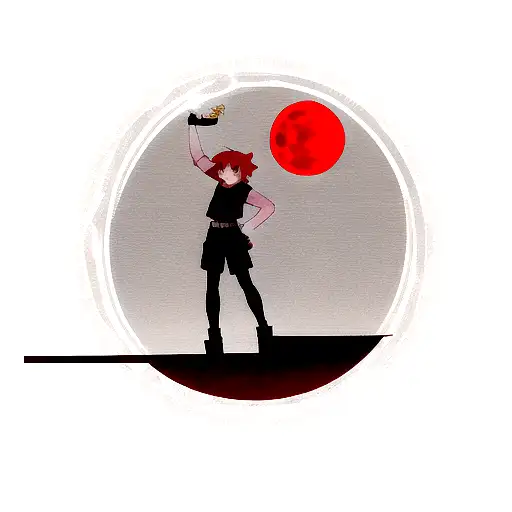 Skyline With A Red Moon Forearm