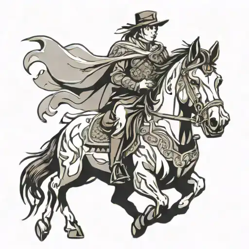 Man On A Horse Galloping