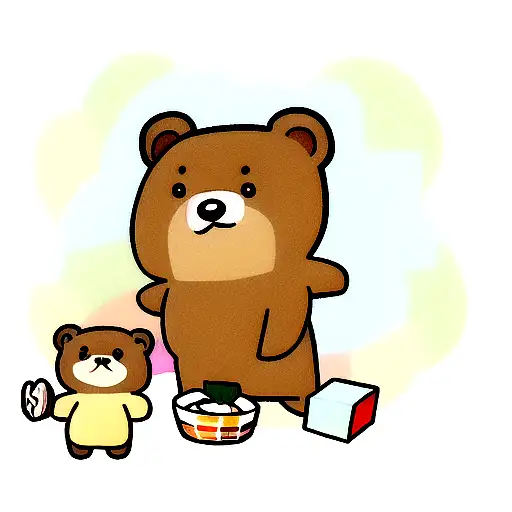 Cute Brown Bear Vietnamese Ban Mi Cartoon Bread With Fillings And Make It Cute