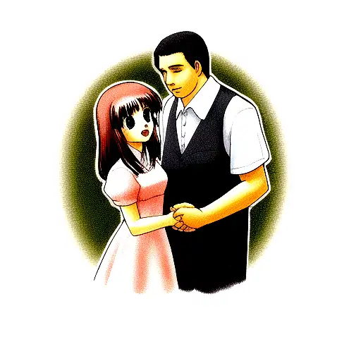 Daughter And Father Shaking Hands