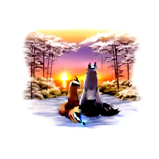 Sunrise With Fox Watching