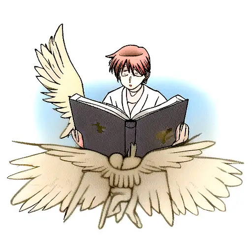 Angel Reading A Medical Journal