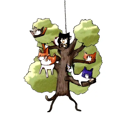 6 Cat In A Tree