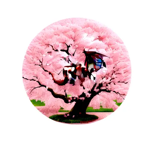 Dragon Through Cherry Blosssom