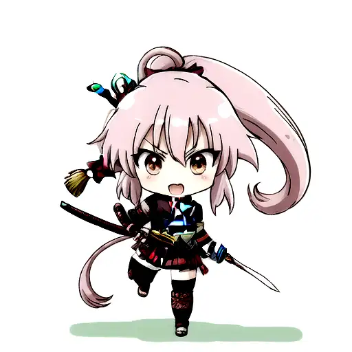 Samuragirl With Sword And Cherry