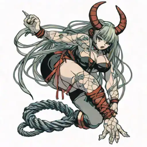 Thick Female Shibari Demon