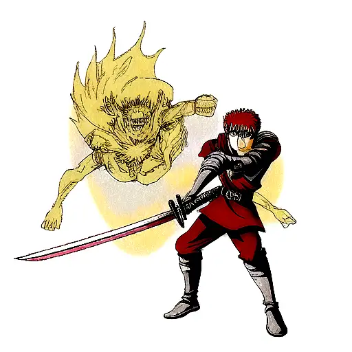 Anime Berserk Holding The Sword Down