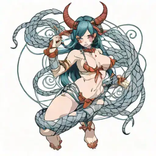 Curvy Female Shibari Demon