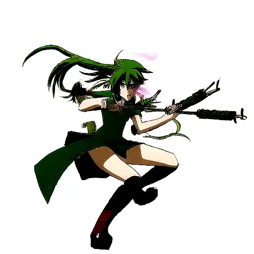 Anime Character Smoking Weed Leaf As A Weapon