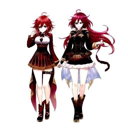 Pair Of Feathers From Xayah From League Of Legends Featuring Fire Tints