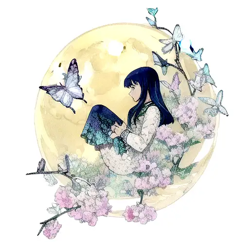 Moon And Butterfly