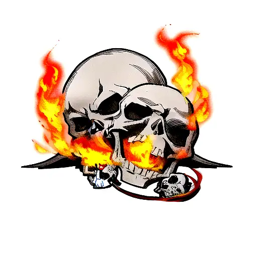 Flaming Skull