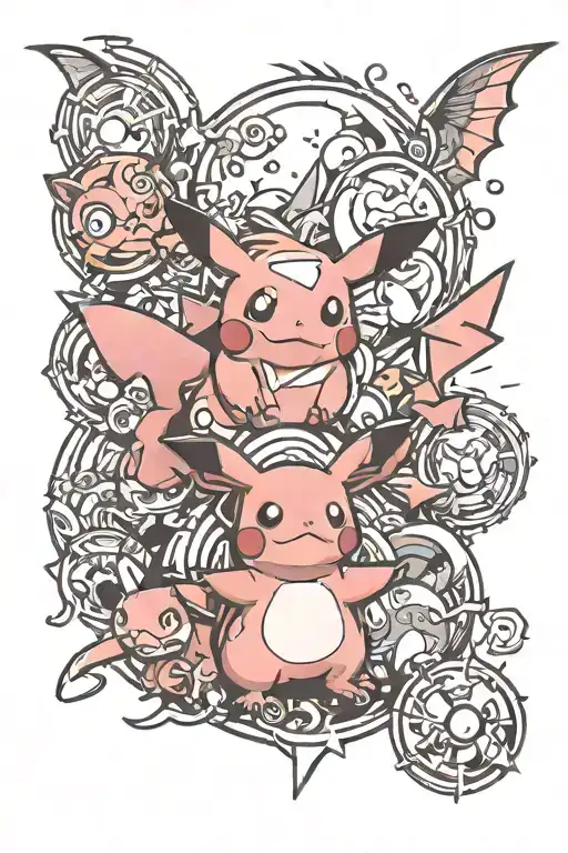 Generation 1 Pokemon Half Sleeve
