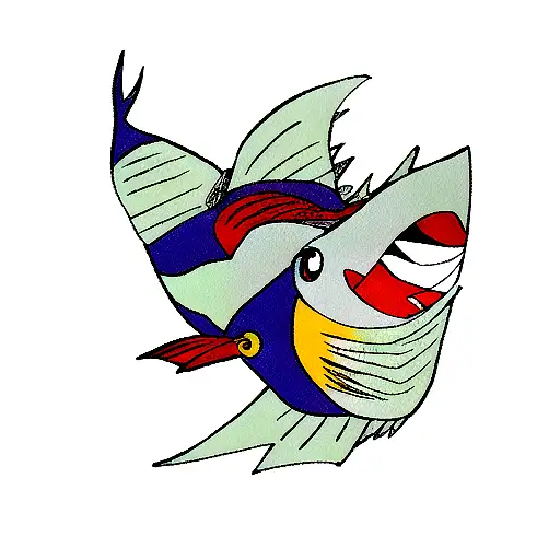 Angler With Fish And Fire