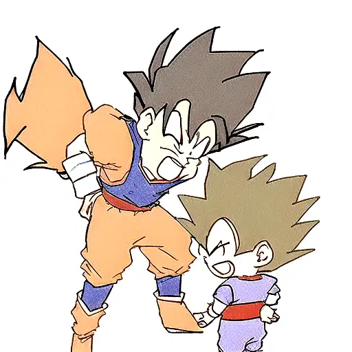 Goku And Vegeta Fighting