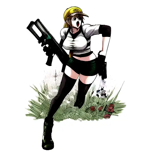 Rebecca From Cyberpunk Edgerunners With Her Shotgun