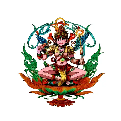Hindu God Vishnu Anime Charecter