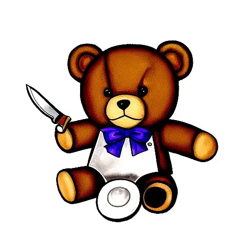Teddy Bear Whit A Knife