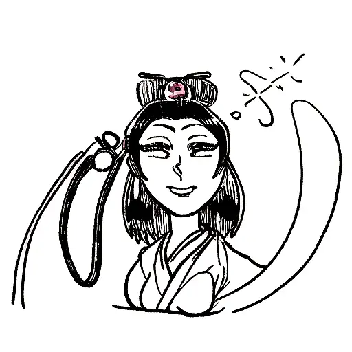 Face Of Geisha Wearing Samurai Armor Holding A Stethoscope