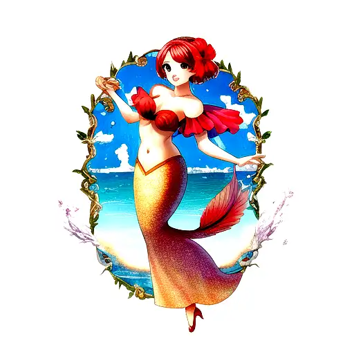 Hibiscus With A Mermaid