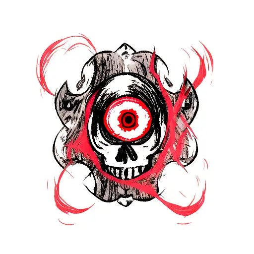 Skull With A Sharingan