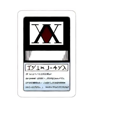 A Card With The Word X On It