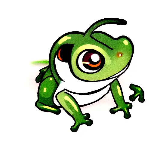 Cute Frog With Coloboma In Left Eye