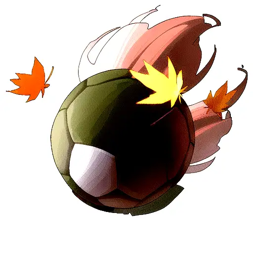 Soccer Ball Flying Through The Air Blowing Leaves And Wind Behind It