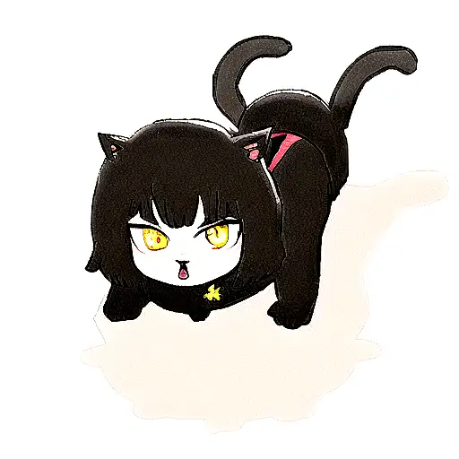 Black Cat With Yellow Eyes