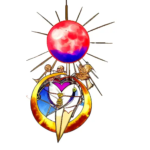 Heart Moon Sun Arrow