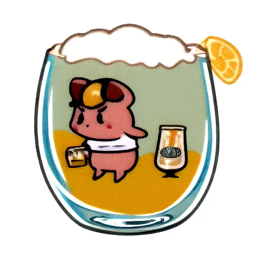A Baby Pig Popping Out Of A Glass Of Beer