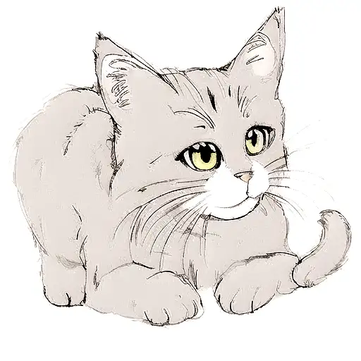 A Sketch-style Tattoo Of A Cat With Dna Strands Forming Its Fur