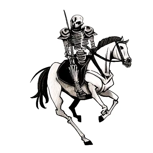 Skeleton Knight On A Horse