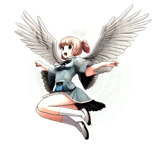 Intricate Dove With Wings Spread Out