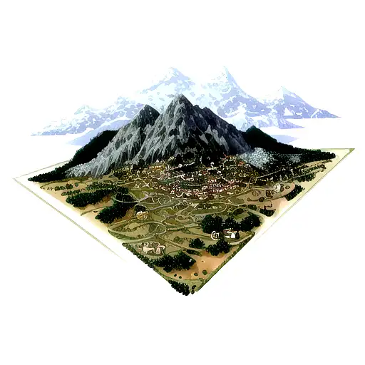 Mountain Scene Saggiatarius Constellation