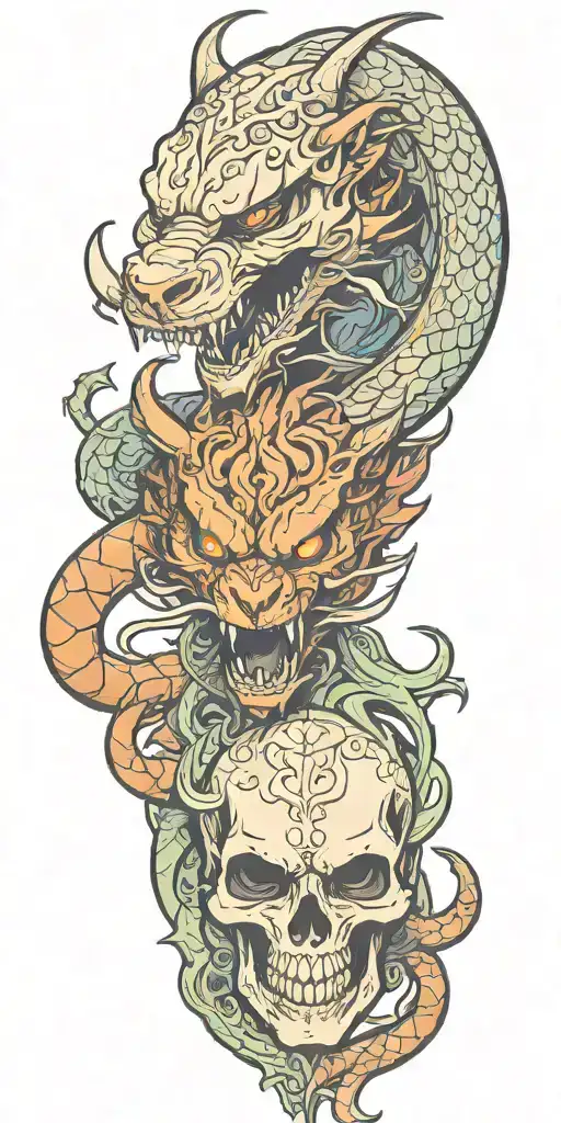 Dragon And Skull Splitting Panther