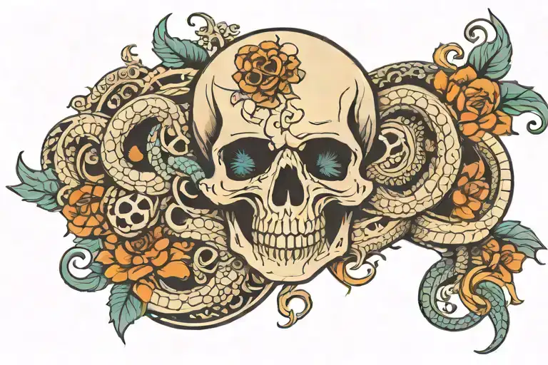 Skull Snake Mandala