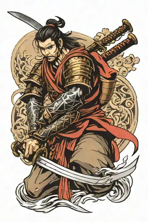 Samurai Warrior Holding